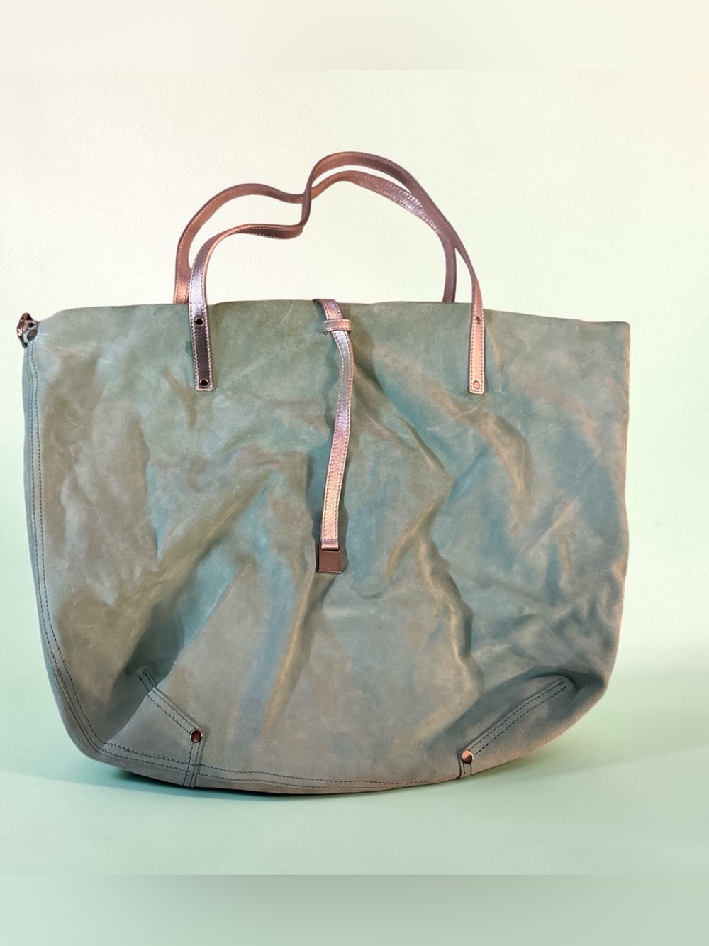 Authentic Tiffany & Co. Reversible Suede Tote Bag & Matching Pouch Set - Picture 7 of 11
